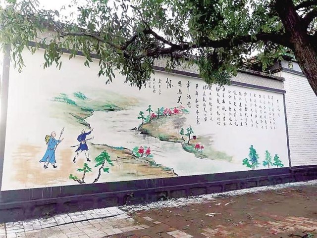 古代日常生活应有尽有;观赏村庄墙绘,社会主义核心价值观,运河,杂技